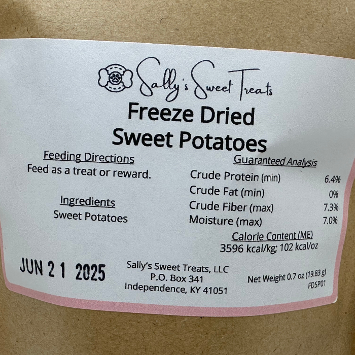 Freeze Dried Sweet Potato Chips or Fries